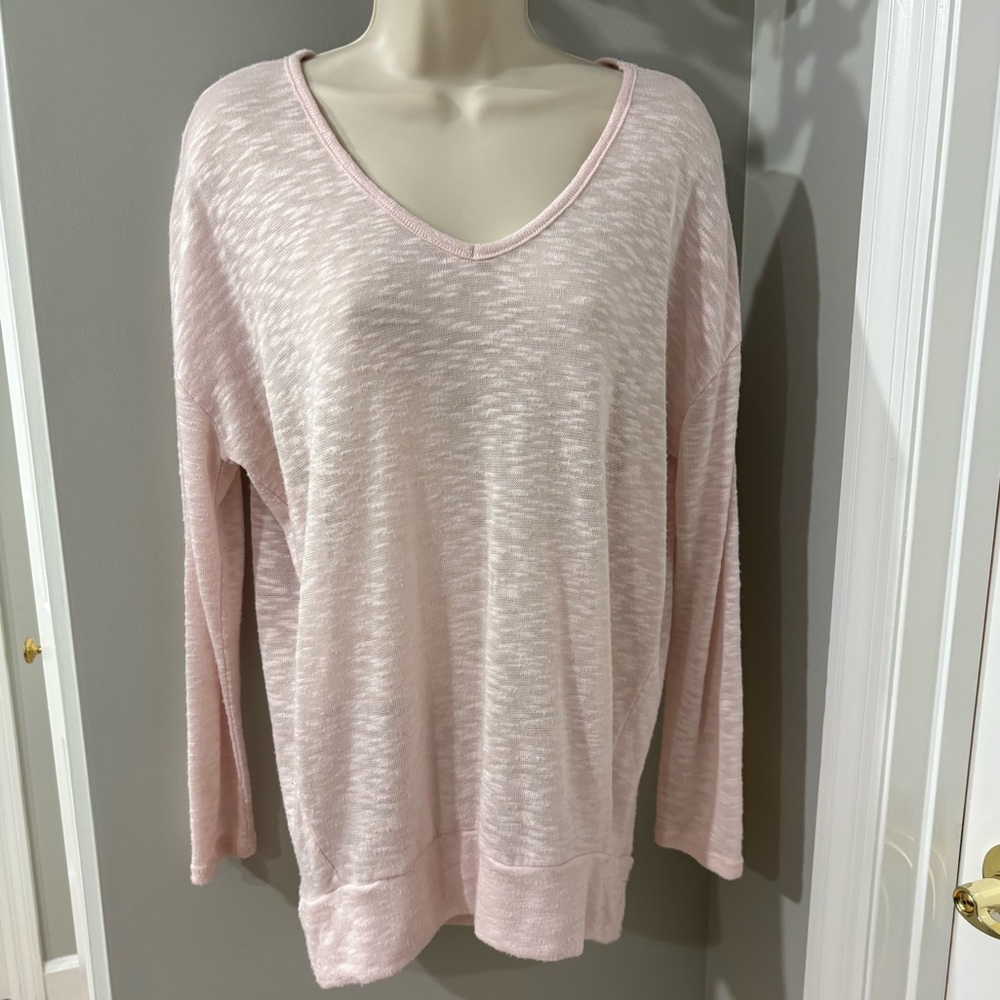 Old Navy Sheer V-neck Pink Sweater